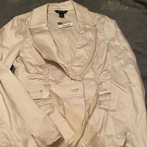 White House Black Market Cream Jacket